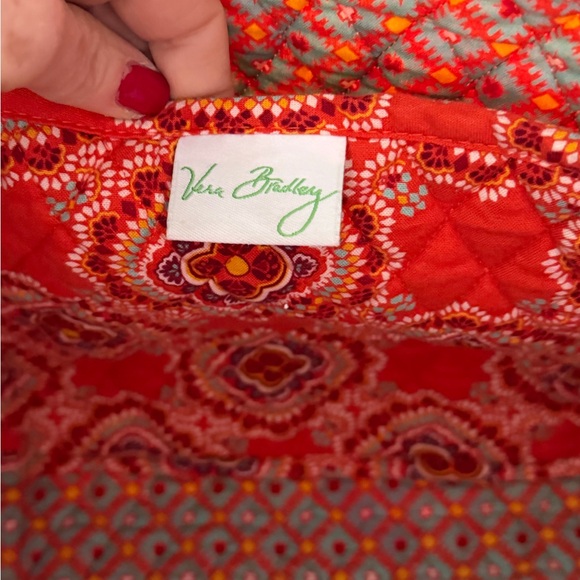 Vera Bradley orange batik X-Large all-over print Tote weekender duffel bag - Picture 8 of 11